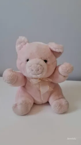 Pelúcia Porquinho Rosa com Laço