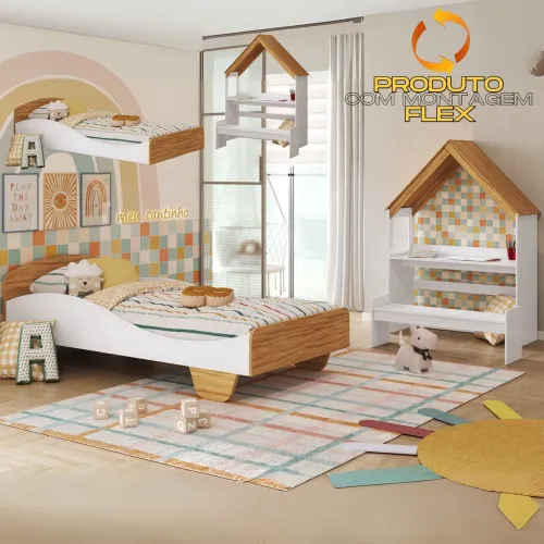 Kit casinha e cama solteiro sol tt Black Friday 