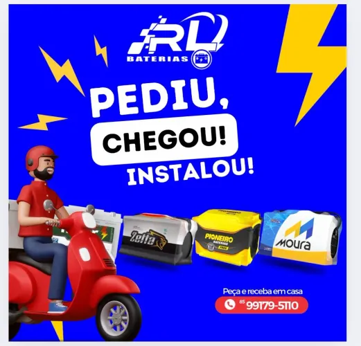 Bateria para carro - Entrega rápida e instalação grátis!