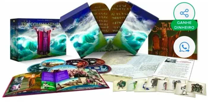 Os Dez Mandamentos Limited Edition 6 Discos Blu-ray + DVD Numerado Completo
