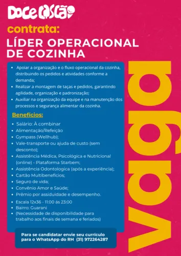 LÍDER OPERACINAL DE COZINHA