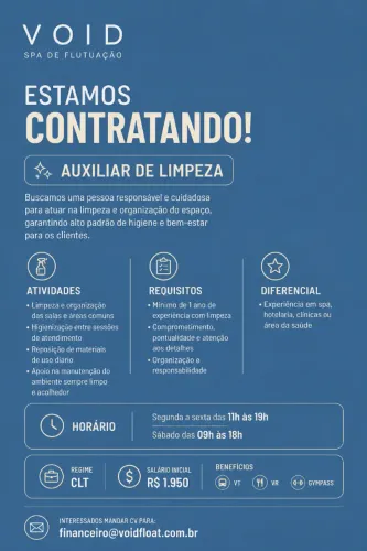 Auxiliar de Limpeza em Spa 