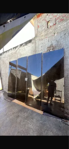 Porta de blindex preto fumê