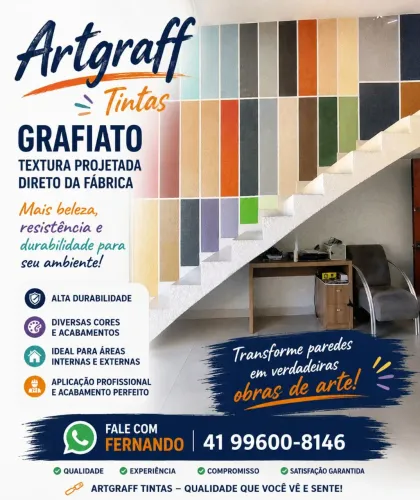 Projetada, grafiato, textura direto da fábrica 
