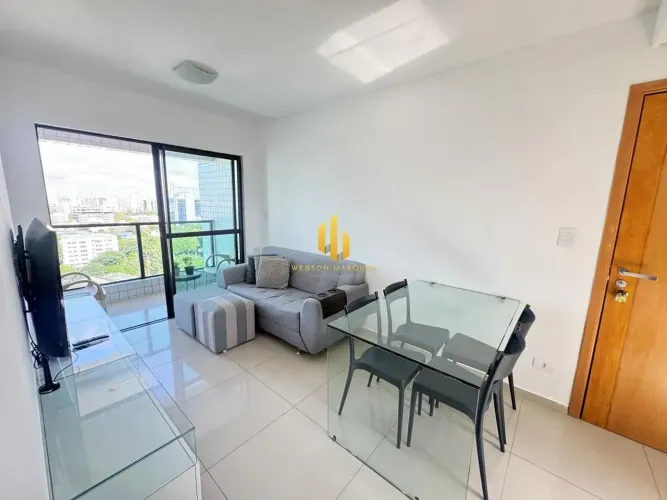 Apartamento Mobiliado 2quartos 1suite Andar Alto Prédio com Lazer 1vaga 55m