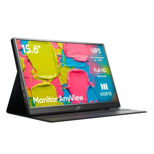 74284 Monitor Portátil 15,6" Get IPS Full HD 60Hz, USB-C, Mini HDMI com apoio traseiro