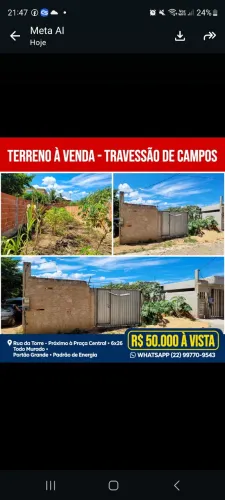 *TERRENO À VENDA EM TRAVESSÃO DE CAMPOS - OPORTUNIDADE!* ?