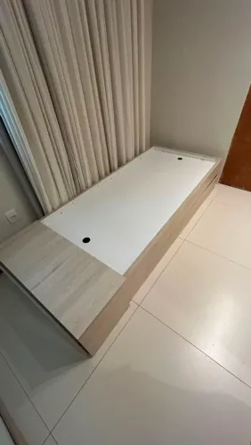 Cama 100% mdf de alta qualidade com bicama e acompanha colchão