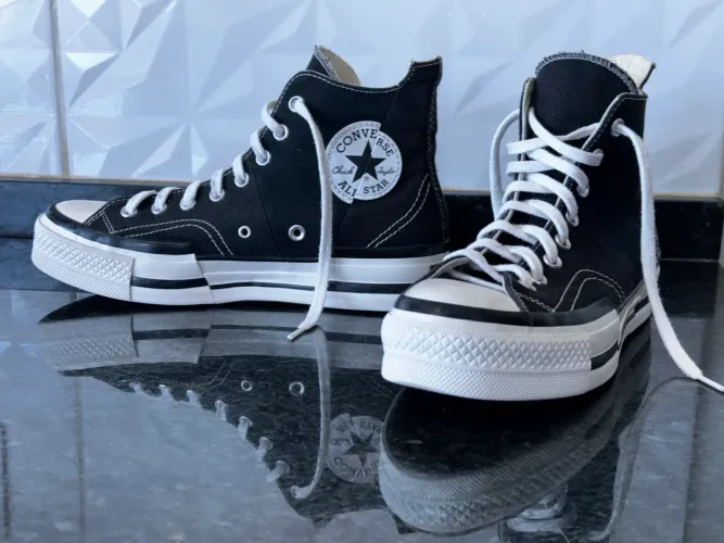 Tênis All Star Converse cano alto Chuck 70 Plus preto Unissex Original (40). Sem caixa.