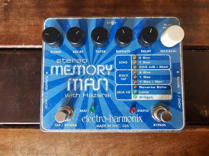 Pedal de delay | Electro-Harmonix Stereo Memory Man with Hazarai
