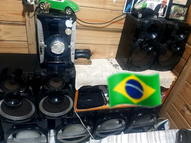 Som Panasonic com 8 caixas top