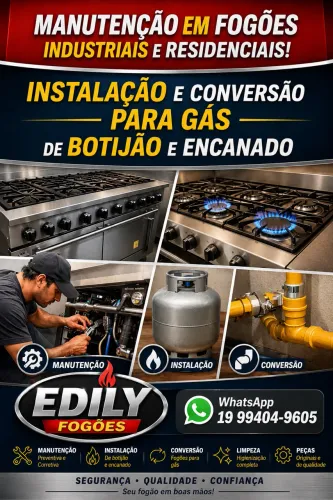 Conversão e Manutenção de fogões