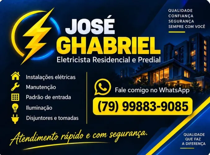 Eletricista Residencial e Predial. Estância/se