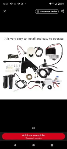 Kit completo para bicicleta elétrica.