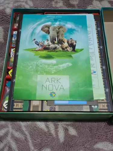 Ark Nova Sleevado, com Promo Pack 1, Insert 3D (para Base + Expansão Mundos Marinhos)