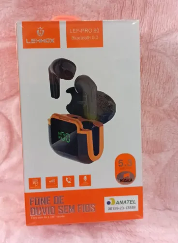 Fone Bluetooth LEF-PRO 90 Bateria 4 Horas Cor Preto Luz Verde-Escuro