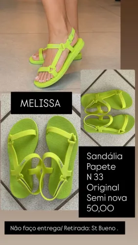 1 sandália Papete MELISSA N 33/34 original 50,00