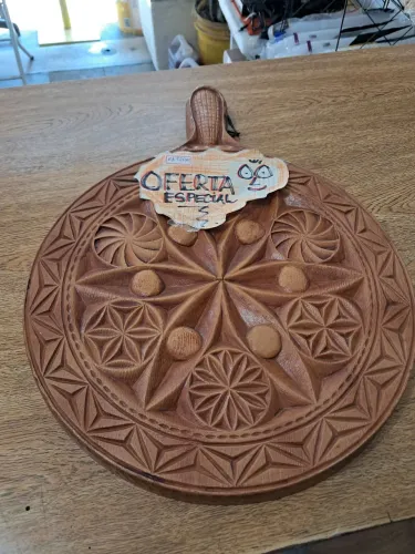 Aparador de madeira 36 cm , aparador, serve carne e frios / decoração