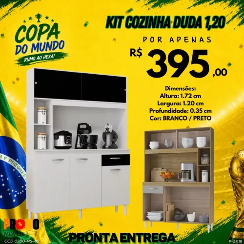 Armário de cozinha com design moderno e funcional