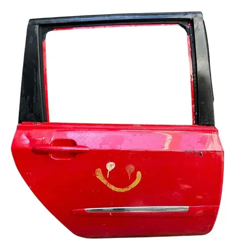 Porta Traseira Direita Fiat Stilo 2010 C/detalhe Traseira Direito Vermelho