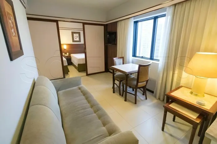 Flat à venda no Brooklin 47m² no pool hoteleiro Bristol The Time Hotel com vaga