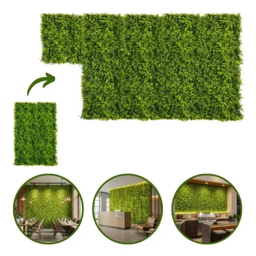 Kit 15 Placa De Eucalipto 40x60 Jardim Vertical Artificial Verde