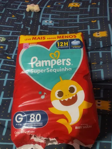 Fralda Pampers g com 75 fraldas