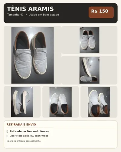 VENDO TENIS ARAMIS - N? 41