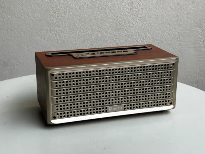 (NOVO) Caixa de Som Retrô Vintage Bluetooth com Suporte Para Celular