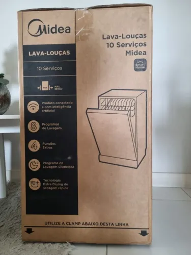 Lava louça inox Midea, 10 serviços, nova e embalada na caixa, com nota fiscal.