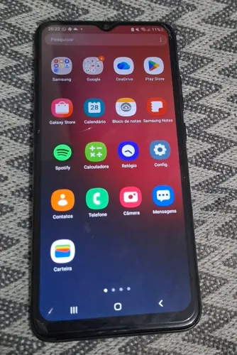 Smartphone Samsung Galaxy A02s 32GB Preto 4G Octa-Core 3GB RAM 6,5? Câm. Tripla +Selfie 5M