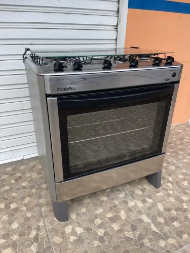 Fogão Esmaltec inox 5 bocas