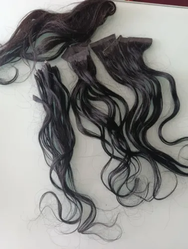 4 mega já confeccionado, Cabelo preto ondulado Brasileiro