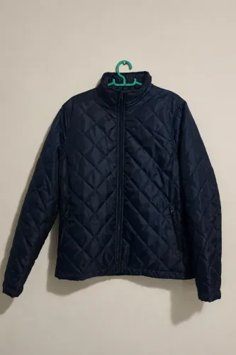 Jaqueta Puffer Matelassê Unissex Azul Marinho