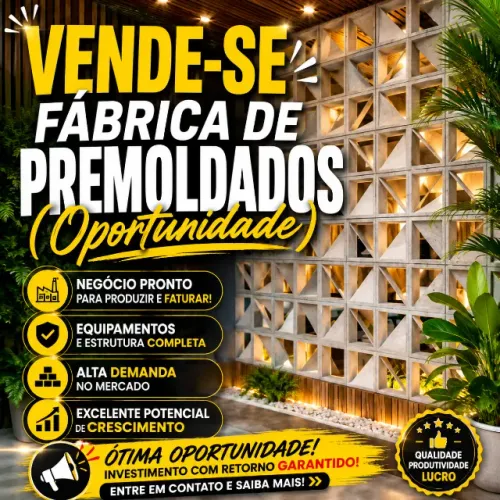 Fábrica Completa de Revestimentos (Fôrmas + Bancadas + Site + Know-how)