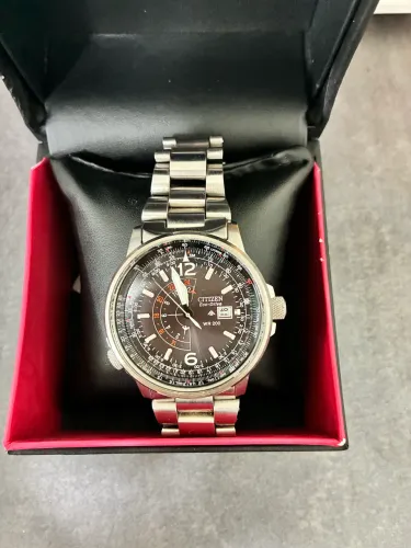 Citizen Eco-Drive Promaster Air Nighthawk Pilot BJ7000-52E, aço inoxidável, 42 mm