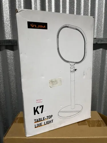 Luz LED VIJIM K7 para Streaming | Iluminação de Mesa | Ajustável e Extensível