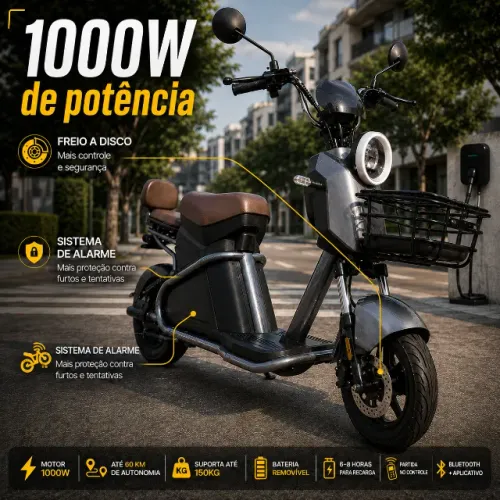 Bicicleta  Elétrica Scooter 1000W N10