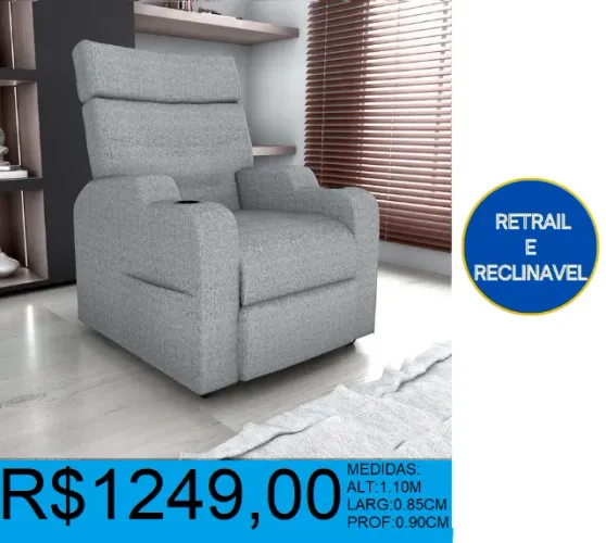 POLTRONA - RETRAIL E RECLINAVEL = COMPRE HOJE E RECEBA EM ATE 72H