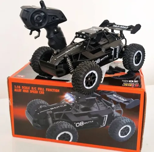 Carrinho de Controle Remoto Recarregável Preto