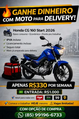 HONDA LOCAÇÃO MOTO ZERO KM C/OPCAO DE COMPRA (saia de moto zero na hora)