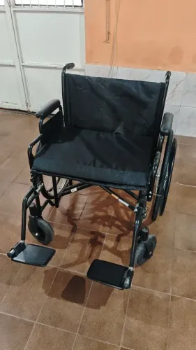 Cadeira de rodas dobrável para pessoas com obesidade dellamed até 180kg assento 62cm