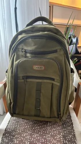 Mochila de Lona (forte) com rodinhas 
