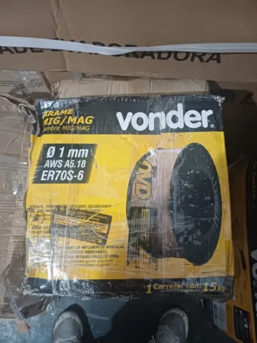 ARAME MIG MAG VONDER 1MM ER706-6 USO COM GAS ROLO 15KG