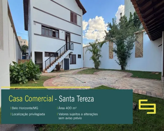Casa comercial para alugar no bairro Santa Tereza, em Belo Horizonte/MG.