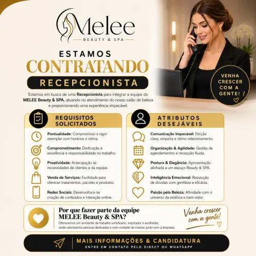 Oportunidade de emprego Recepcionista