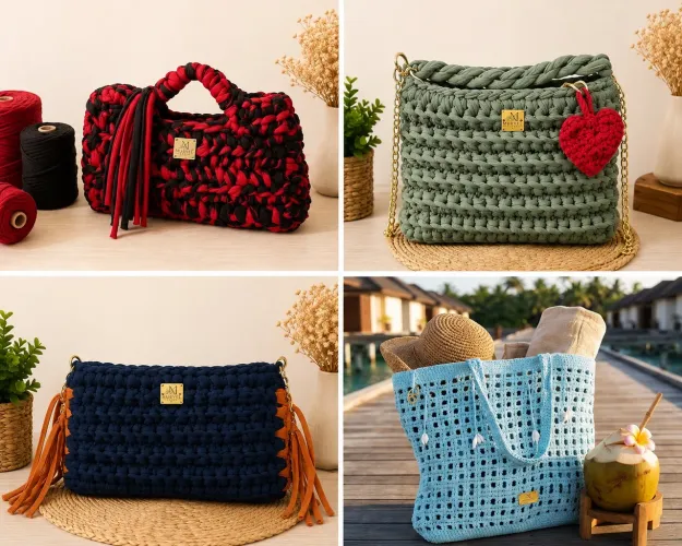 Crochê Artesanal Personalizado | Bolsas, Sousplat e Mais