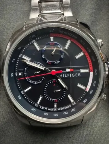 Relogio Tommy Red & Blue Aço Original