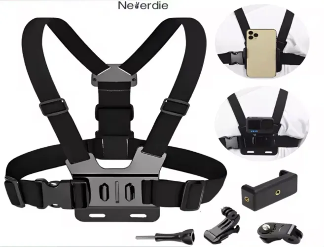 Suporte de peito ajustável para celular