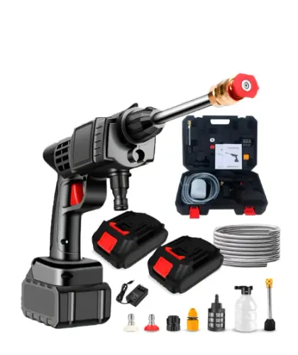 Lavadora Lava Jato Portátil Pressão 2 Baterias + Maleta Preto 127/220v 50 Hz X 60 Hz